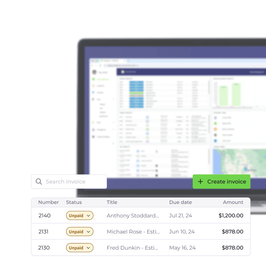 Business owner reviewing real-time service performance metrics